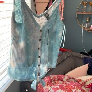 Drawstring mid drift shirt